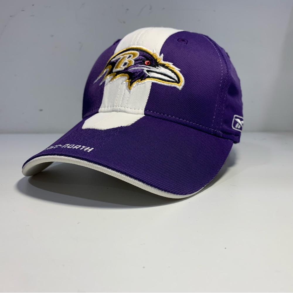 NFL Baltimore Ravens Reebok Snapback Hat Cap Front Logo Purple White Youth
